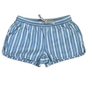 Aerie Women's Coastal Striped Drawstring Shorts Size Small Casual -Beachy